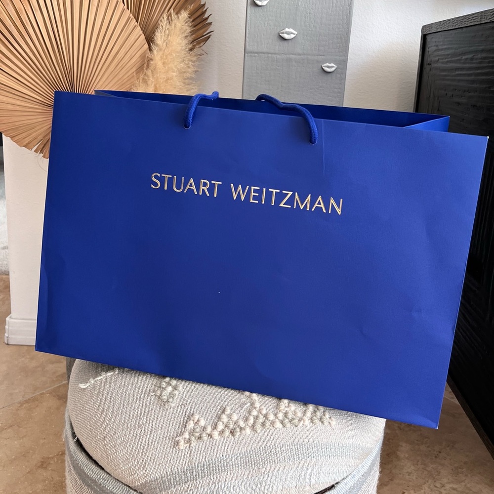 Stuart Weitzman blue paper gift bag 18*12*7